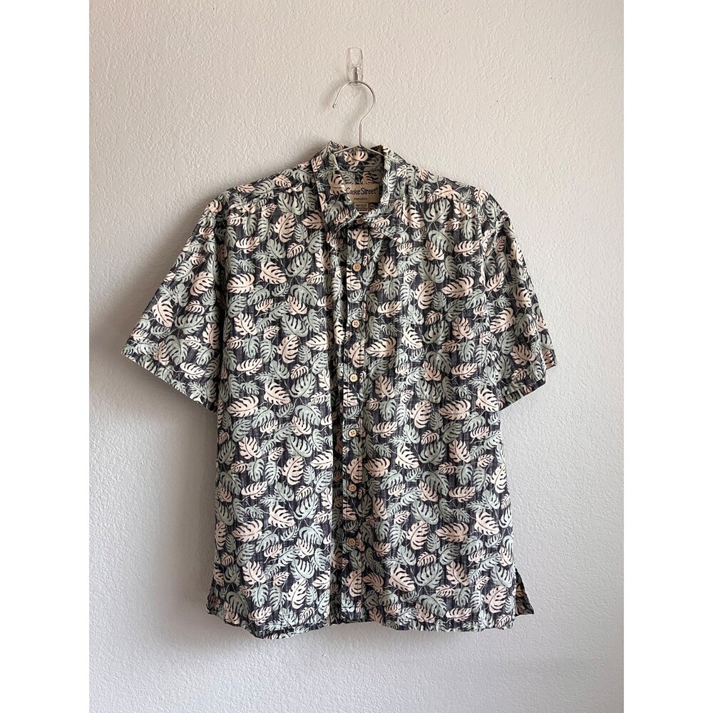 Cooke Street Honolulu Palm Hawaiian Aloha Button Down Shirt Size MEDIUM